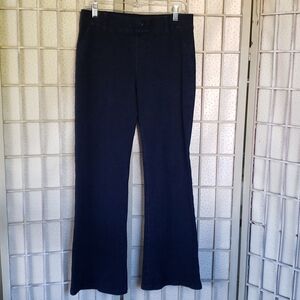 Betabran Indigo Wide Leg Pull Up Pants Stretch Petite Size M